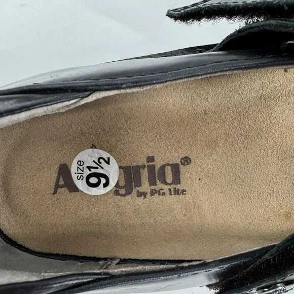 Allegria Belle 640 Black Leather Mary Jane Flats Comfort Shoes Women Size 9.5 - Picture 4 of 7
